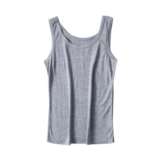 Women's 100% Superfine 17.5Micro Merino Wool Tank Top Running Hiking Sports Tank Tops Women's Merino Wool T-Shirt Sleeveless