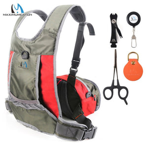 Maximumcatch Compact Fly Fishing Vest Light Weight Adjustable Chest Pack for Men Women Outdoor Fishing Vest